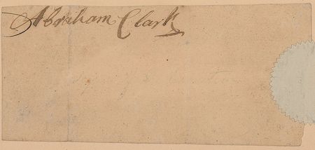 Lot #226 Declaration of Independence: Abraham Clark Signature - Image 1