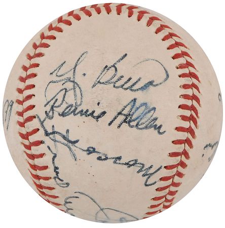 Lot #1091 DiMaggio, Martin, and Conigliaro Baseball - Image 4