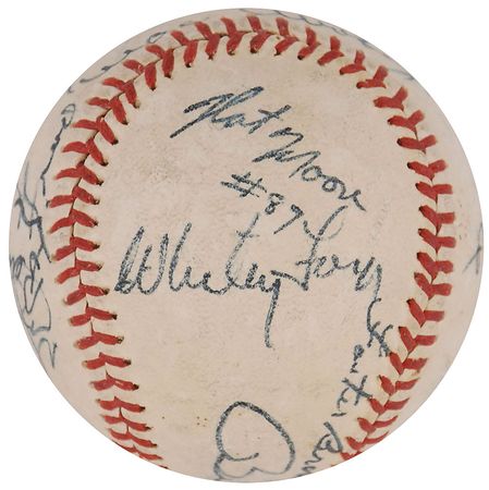 Lot #1091 DiMaggio, Martin, and Conigliaro Baseball - Image 5
