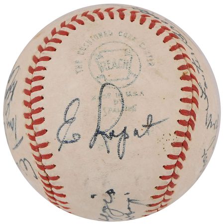 Lot #1091 DiMaggio, Martin, and Conigliaro Baseball - Image 6
