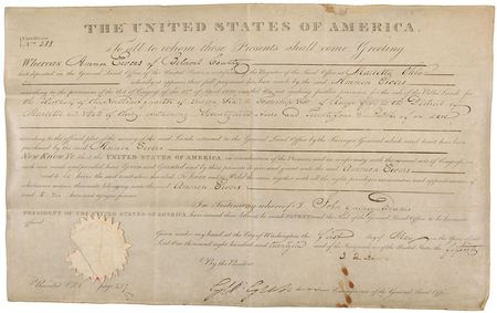 Lot #19 John Quincy Adams Signed Document
