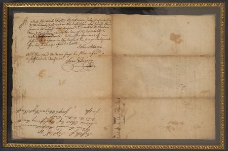 Lot #7 John Adams: Excellent 1773 twice-signed legal notice - Image 5