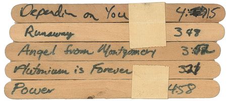 Lot #818 Graham Nash: Unique handwritten and arranged track list for the No Nukes triple album done by Graham Nash - Image 1