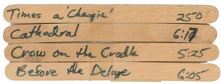 Lot #818 Graham Nash: Unique handwritten and arranged track list for the No Nukes triple album done by Graham Nash - Image 2