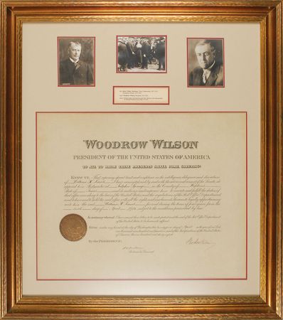 Lot #79 Woodrow Wilson Signed Document - Image 1