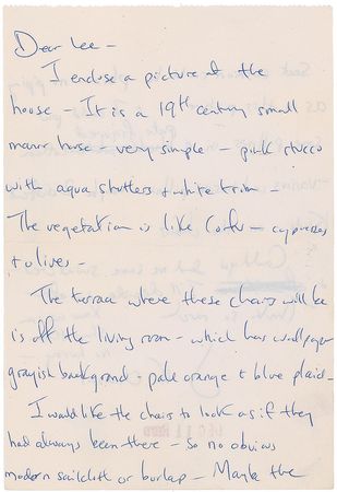 Lot #111 Jacqueline Kennedy: Spectacular correspondence from Jackie to her interior designer - Image 1