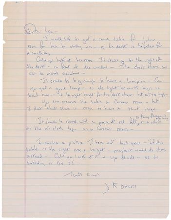 Lot #111 Jacqueline Kennedy: Spectacular correspondence from Jackie to her interior designer - Image 4