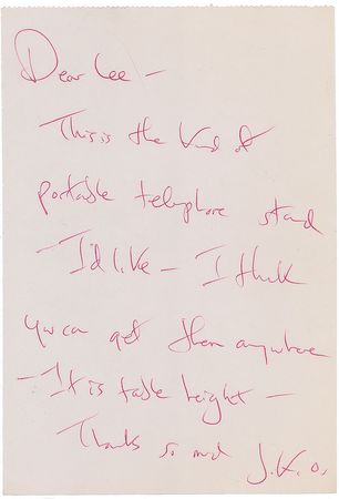 Lot #111 Jacqueline Kennedy: Spectacular correspondence from Jackie to her interior designer - Image 5