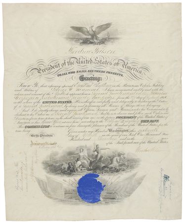 Lot #81 Woodrow Wilson Signed Document - Image 1