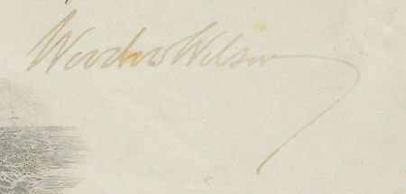 Lot #81 Woodrow Wilson Signed Document - Image 2