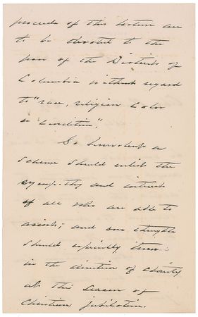 Lot #68 Grover Cleveland: Contributing to a charity “devoted to the poor of the District of Columbia without regard to ‘race, religion, color or condition’” during the “season of Christmas jubilation” - Image 2