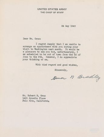 Lot #492 Omar Bradley - Image 1
