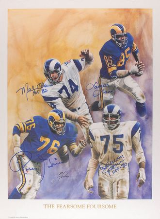 Lot #1101 LA Rams: Fearsome Foursome Prints - Image 1