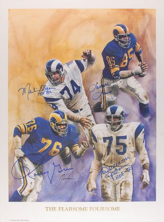 Lot #1101 LA Rams: Fearsome Foursome Prints - Image 2