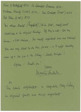 Lot #701 Maurice Sendak: Sendak?s ?Cruikshank want list??rare books by his greatest influence - Image 2
