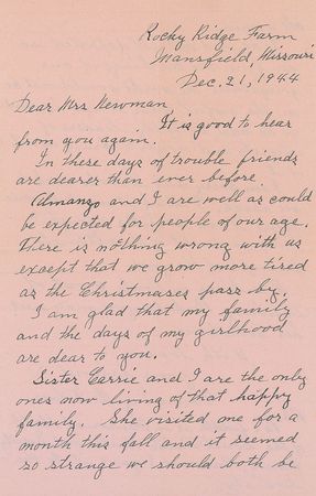 Lot #714 Laura Ingalls Wilder: Wilder reminisces about the “the days of my girlhood” and the legacy of Pa’s fiddle - Image 1