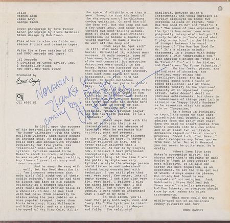 Lot #841 Chet Baker Album - Image 1