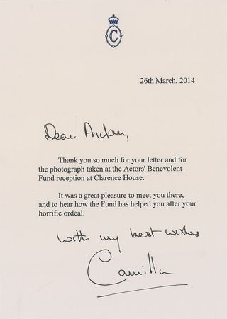 Lot #386 Prince Charles and Camilla Typed Letters Signed - Image 2