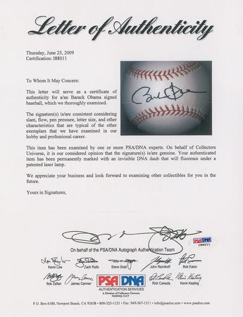 Lot #193 Barack Obama Baseball - Image 2