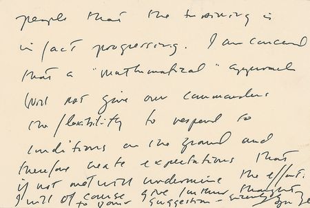 Lot #115 George W. Bush: ?I am concerned that a ?mathematized? approach would not give commanders the flexibility to respond to conditions on the ground ? - Image 2