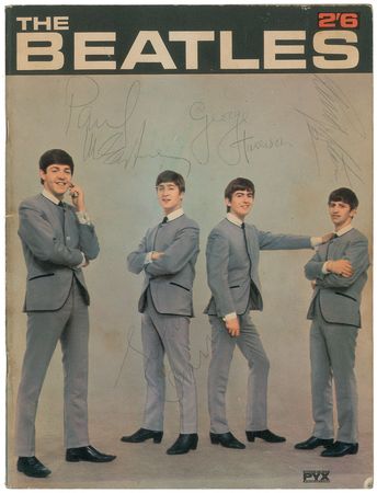 Lot #792 Beatles: Rare and early 1963 PYX magazine featuring the iconic Dezo Hoffman photo - Image 1