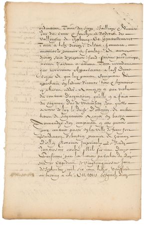 Lot #326 Cardinal Richelieu: Richelieu and other council members sign the minutes of a session in 1625 - Image 2