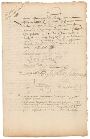 Lot #326 Cardinal Richelieu: Richelieu and other council members sign the minutes of a session in 1625 - Image 8