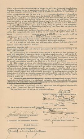 Lot #765 Alfred Hertz Signed Document - Image 1