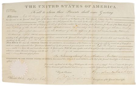 Lot #21 Andrew Jackson Signed Document