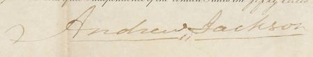 Lot #21 Andrew Jackson Signed Document - Image 2