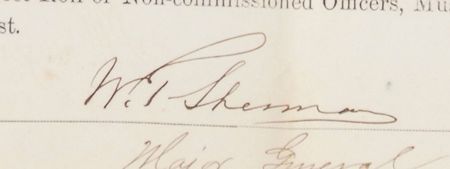 Lot #439 William T. Sherman: Scarce 1863 muster roll for Sherman’s troops, just weeks before he took command of the Army of the Tennessee - Image 2