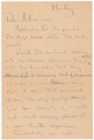 Lot #931 Paul Newman: ?I am tremendously interested in both the play and the novel and would be anxious to read it? - Image 1