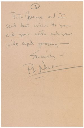 Lot #931 Paul Newman: ?I am tremendously interested in both the play and the novel and would be anxious to read it? - Image 3