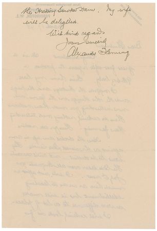 Lot #251 Alexander Fleming: “Here the doctors are up in arms against a threatened State service. They want to be doctors—not civil servants” - Image 2