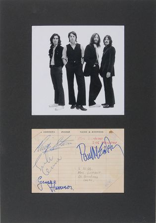 Lot #794 Beatles: Lennon and Starr Signatures - Image 1