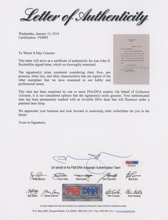 Lot #328 John D. Rockefeller: An odd gift for the captain of industry: “Thank you for the beautiful hen and the large nest of eggs” - Image 2