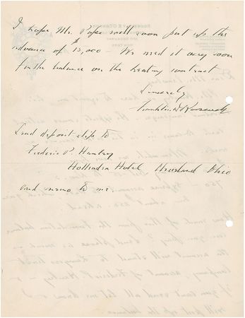 Lot #94 Franklin D. Roosevelt Handwritten Letter Signed - Image 2