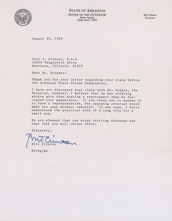 Lot #187 Bill Clinton - Image 1