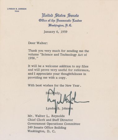 Lot #160 Lyndon B. Johnson Typed Letter Signed - Image 1