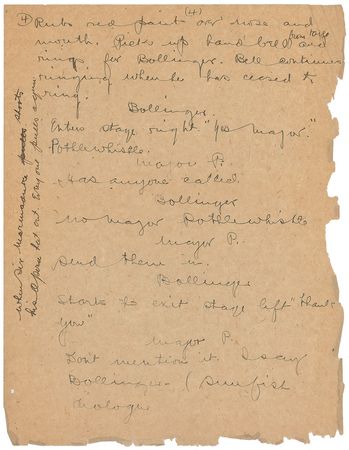 Lot #916 W. C. Fields: Hilarious handwritten draft for a 1921 vaudevillian sketch - Image 5