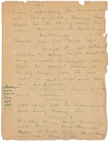 Lot #916 W. C. Fields: Hilarious handwritten draft for a 1921 vaudevillian sketch - Image 6