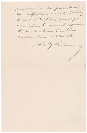 Lot #738 Sully Prudhomme Handwritten Letter Signed - Image 3