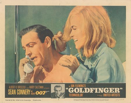 Lot #951 James Bond: Goldfinger: Seldom-seen complete lobby card set from the quintessential Bond film, Goldfinger - Image 2