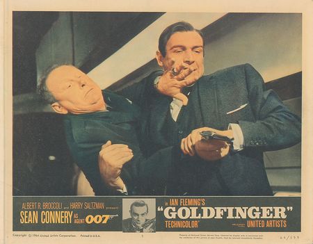 Lot #951 James Bond: Goldfinger: Seldom-seen complete lobby card set from the quintessential Bond film, Goldfinger - Image 5