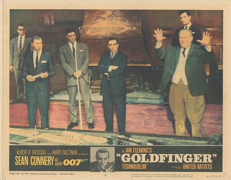 Lot #951 James Bond: Goldfinger: Seldom-seen complete lobby card set from the quintessential Bond film, Goldfinger - Image 6
