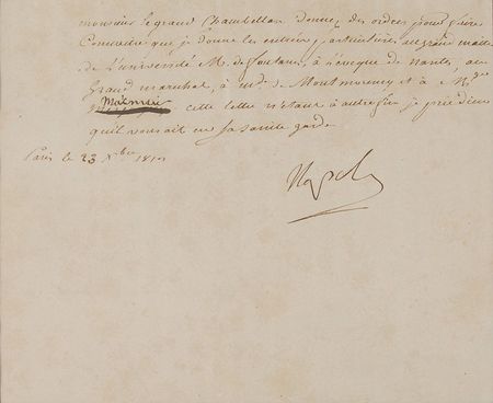 Lot #302 Napoleon Signed Letter - Image 2