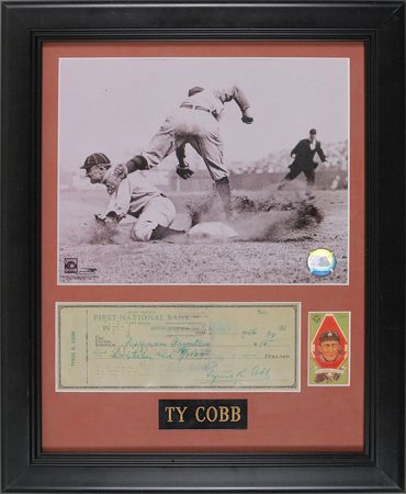 Lot #1036 Ty Cobb Check - Image 1