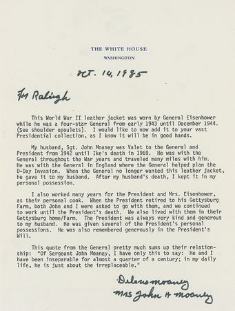 Lot #172 General Dwight D. Eisenhower?s Four-Star A-2 Jacket - Image 7