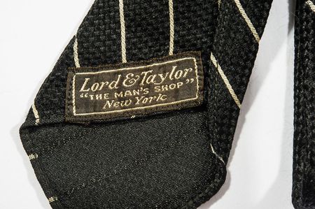 Lot #127 Franklin D. Roosevelt?s Black and White Striped Tie - Image 2