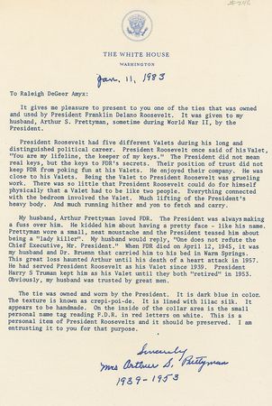 Lot #129 Franklin D. Roosevelt’s Blue Tie - Image 3